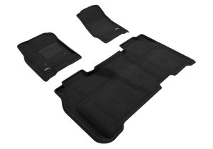 GMC Sierra 2500Hd Crew Cab Floor Mats - Front and Rear - 3D MAXpider - Elegant Series - Black - `14-`18 GMC Sierra 2500Hd Crew Cab Floor Mats - Front and Rear - 3D MAXpider - Elegant Series - Black - `14-`18